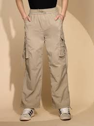 Cream Baggy Pants